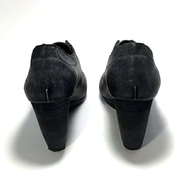 Joe's Jeans Cristy Open Toe Wedge Booties In Charcoal Size 8 - Picture 8 of 13